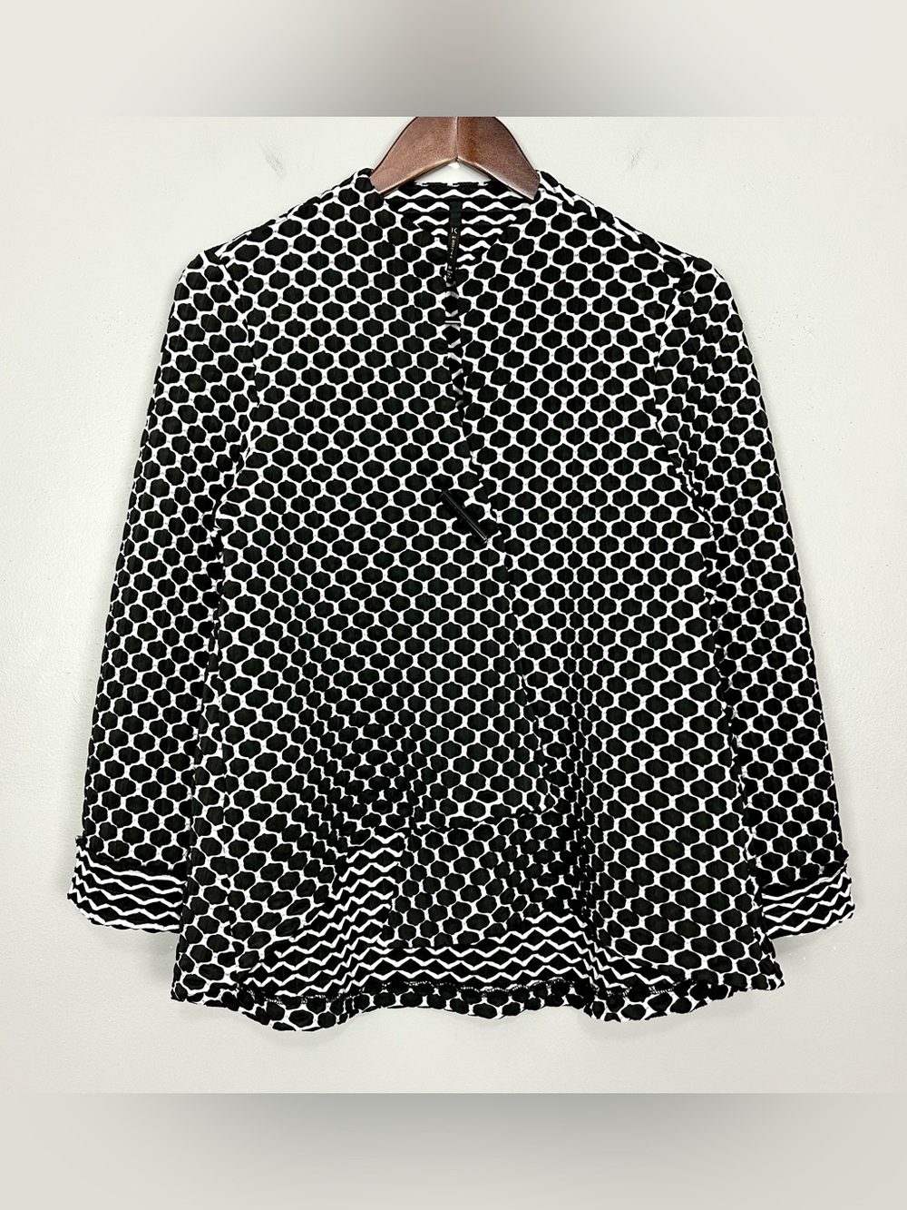 IC by Connie K Textured Swing Jacket Women’s Size M Stretch Knit Bohemian